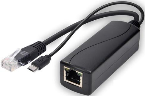 100M PoE Splitter Micro USB (модель SDAPO USB0502, 48В на 5В, 2.4А)