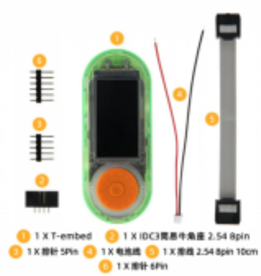 ESP32-S3 1.9inch LCD Development Board Unsoldered Green RGB  Microphone LILYGO T-Embed Rotary Encoder