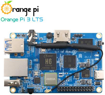 Одноплатный компьютер Orange Pi 3 LTS (2 ГБ, 8 ГБ EMMC, AW859A, Android 9.0, Ubuntu, Debian)