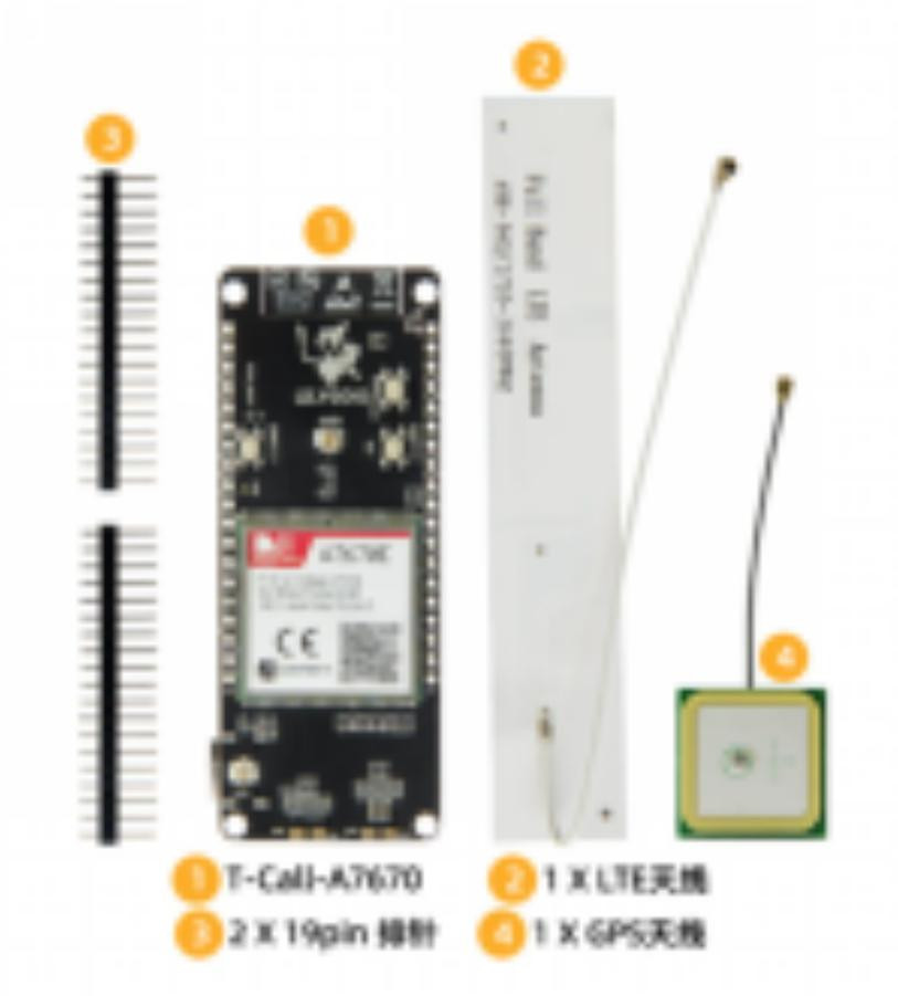 Call A7670 4G 2G ESP32 Unsoldered LILYGO T- Development Board A7670E LTE GSM Module