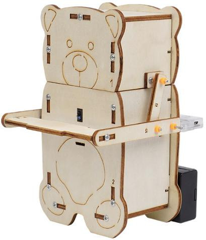 Прожорливый Медведь Hello STEM HS-B05 DIY Набор с картой U+ (программирование, DIY, картонная упаковка)