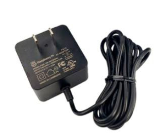 Адаптер питания для Raspberry PI 4B (5V, 3A, Type C, US вилка, черный)