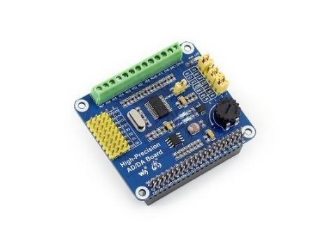 Плата расширения  AD/DA для Raspberry Pi 3B+/4B (DAC8532 ADS1256)