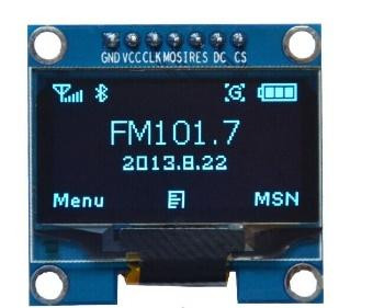 "Дисплей SPI OLED LCD 1.3"" 7-контактный, SH1106 (не запускается с VCC отсутствует возможность настройки) синий"