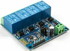 Bluetooth релейный модуль (4 канала, 12В, умный дом, управление через смартфон)
