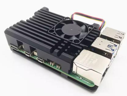 Корпус алюминиевый с вентилятором (2-линейный) для Raspberry Pi 5