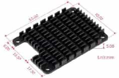 Радиатор для Raspberry Pi CM4 (алюминиевый сплав, коррозионностойкий, высокая теплопроводность)
