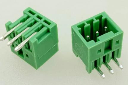 Зеленые клеммные колодки KF2EDGR-3P (изогнутые, 2.54 мм, 3P, PCB)