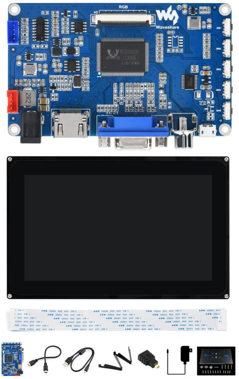 "LCD  дисплей 10.1"" (E) (HDMI, 1024?600, емкостный сенсорный, 10 точек касания, с корпусом)"