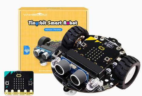 Набор для сборки робо-машины Micro:Bit (Tiny:bit,с платой расширения V2, с батареей)