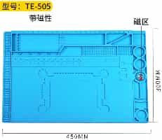 Silicone Heat Insulation Temperature Resistant TE-505 Mobile Phone Electronics Repair Pad with Magnetic Workbench High 45*30CM