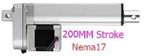Шаговый актуатор (ход 200мм, скорость 45мм/с, усилие 100Н, 6-24В) Nema17