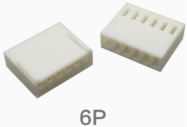 Разъем KF2510 6P female (2.54 мм, пластиковый корпус, для плат, 6 контактов)