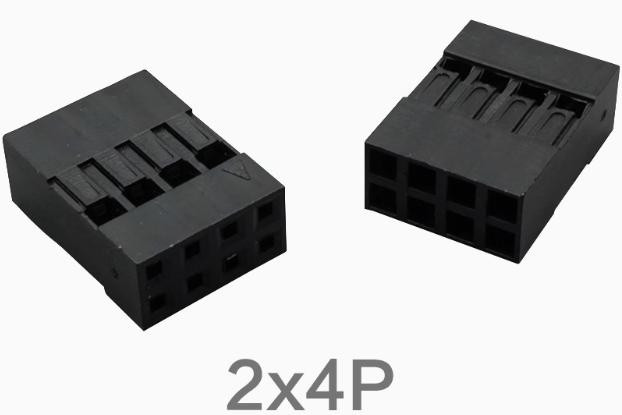 Dupont Housing 2*4P Double Row 2.54MM Connector