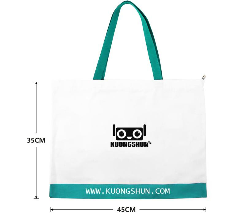 Pattern: 100% cotton Logo:Printed on one Size: 45cm*35cm Shopping Bags Customization Description: side