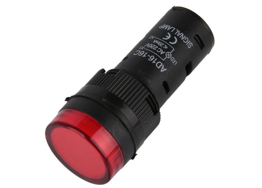 Сигнальная лампа AD16-16C (AC220В, 16мм, LED, красный)