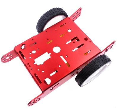 Красный алюминиевый комплект шасси 2WD для умного робота DIY