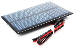 Капельная солнечная панель 5V 150MA (с кабелем 15см, 5В, 150мА, 60x90мм, для тестов зарядки телефона)