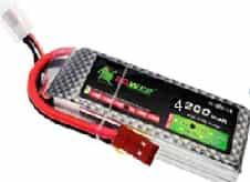 Аккумулятор Lion (LiPo, 2S, 4200 мАч, 7.4В, 35С, высокая мощность, для авиамоделей, разъем JST Female)