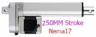 Шаговый актуатор (ход 250мм, скорость 30мм/с, усилие 200Н, 6-24В) Nema17