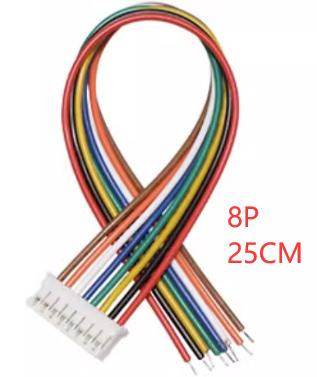 Односторонний штекерный разъем PH2.0мм 8P (провод 1007 26AWG, 25см)