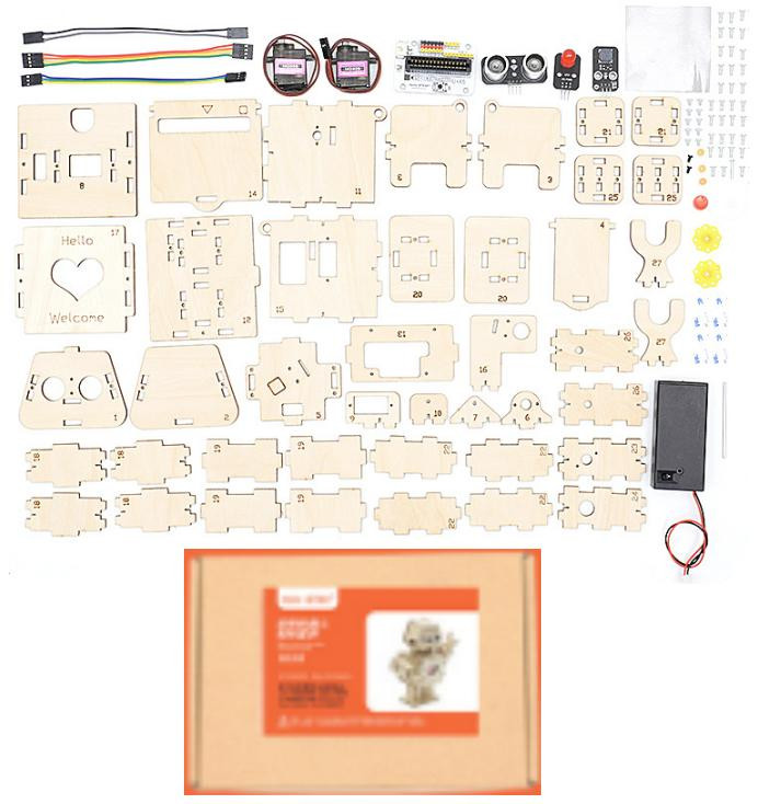 Робот-Приветствие Hello STEM HS-A11 DIY Набор без карты U+ (программирование, DIY, картонная упаковка, требует карту U+)