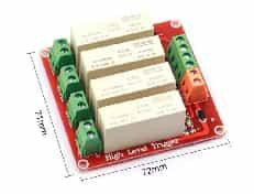 4 Channel 5A High Level Trigger DC Control DC Solid-State Relay Module