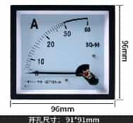 Pointer Meter Direct 30A SQ-96 AC Ammeter Size:96*96mm