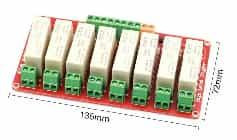 8 Channel 5A High Level Trigger DC Control DC Solid-State Relay Module