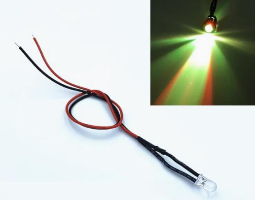 12-18V 5MM Water Clear RGB Quick Flash LED Indicator Light with 20CM Cable