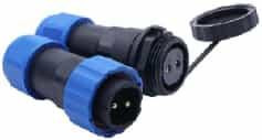Авиационный разъем SD20-2PIN (25А, влагозащищенный, вилка+розетка)