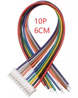 Односторонний штекерный разъем PH2.0мм 10P (провод 1007 26AWG, 6см)