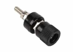 Разъем Banana S4828 (черный, латунь, M4, 24А, 30-60В)