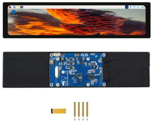 "Дисплей Waveshare 11.9"" (DSI, 320x1480, емкостный, 5 точек касания, закаленное стекло)"