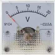 91C4-V Pointer DC Voltmeter 0-25V Size:45x45mm