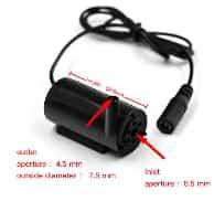 Mini Submersible Pump 5V Black Mute Sounds with DC5.5