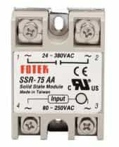 Твердотельное реле FOTEK SSR-75AA (80-250В, AC управление AC нагрузкой)