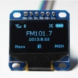 "Дисплей 0.96"" 128*64 SPI OLED LCD 6-контактный, SSD1306 белые символы на белом экране"