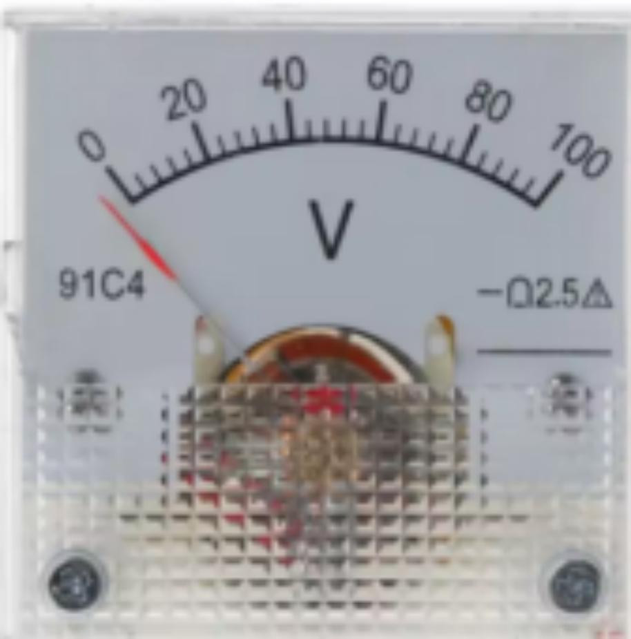 91C4-V Pointer DC Voltmeter 0-100V Size:45x45mm