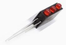 LED Light Holder with Red 3MM Three Hole (Left + Right -) Light