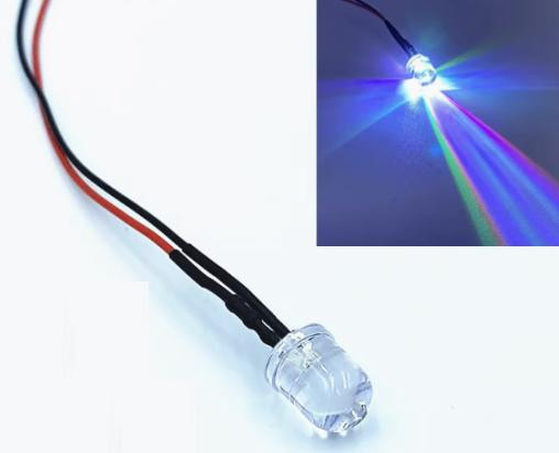 12-18V 8MM Water Clear RGB Slow Flash LED Indicator Light with 20CM Cable