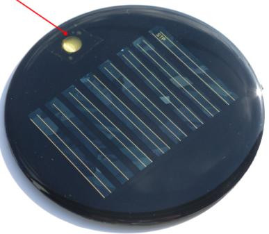 Солнечная панель 4V 50MA (для микро-двигателей, 4В, 50мА, D77.5мм)