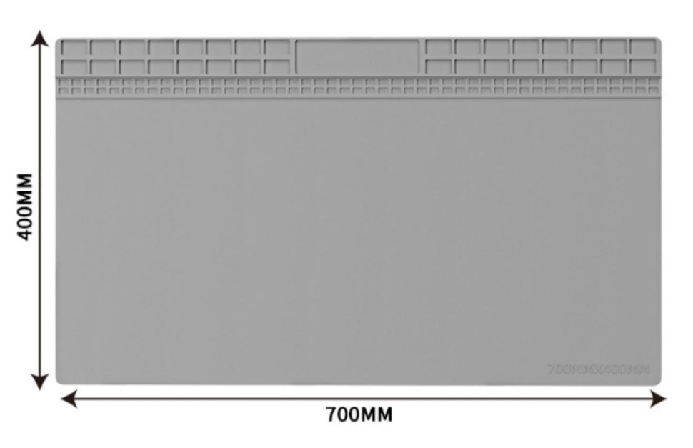 Repair Workbench High Silicone Heat Insulation Temperature Resistant Gray 70*40cm Mobile Phone Electronics Pad