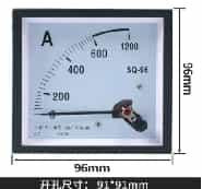 Pointer Meter 600/5A SQ-96 AC Ammeter Size:96*96mm
