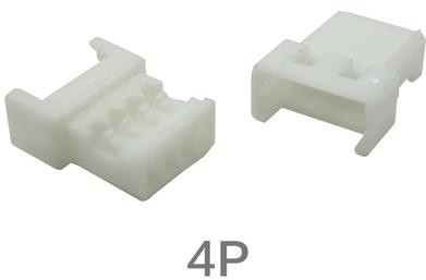 Корпусной разъем 4P female (1.25 мм, белый, пластик, 4 контакта)