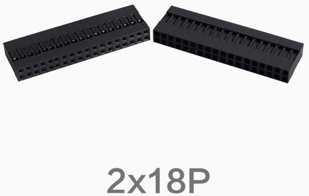 Dupont Housing 2*18P Double Row 2.54MM Connector