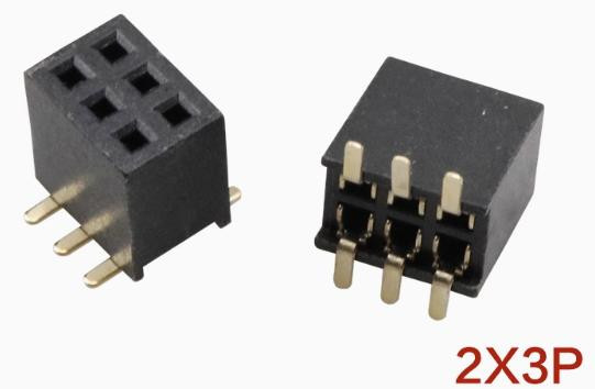 1.27MM Female Gold Double Row SMT Pin Header 2*3P Connector