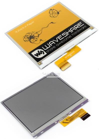 Tri Color e-Paper (C) ink 400x300 Resolution  SPI Yellow + Black+ White Screen Naked Screen Stop Production!! 4.2inch e-Paper (C) Waveshare 4.2inch Interface