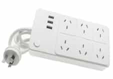 Intelligent Power Strip 3 USB AC Plug 13A  1.8M for Alexa Google Home Tuya Smart  Wifi