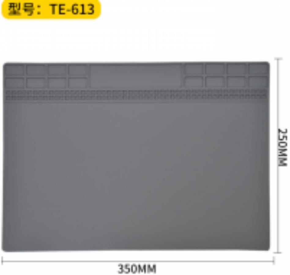 Repair Workbench High Silicone Heat Insulation Temperature Resistant Gray TE-613 Mobile Phone Electronics Pad 35*25CM